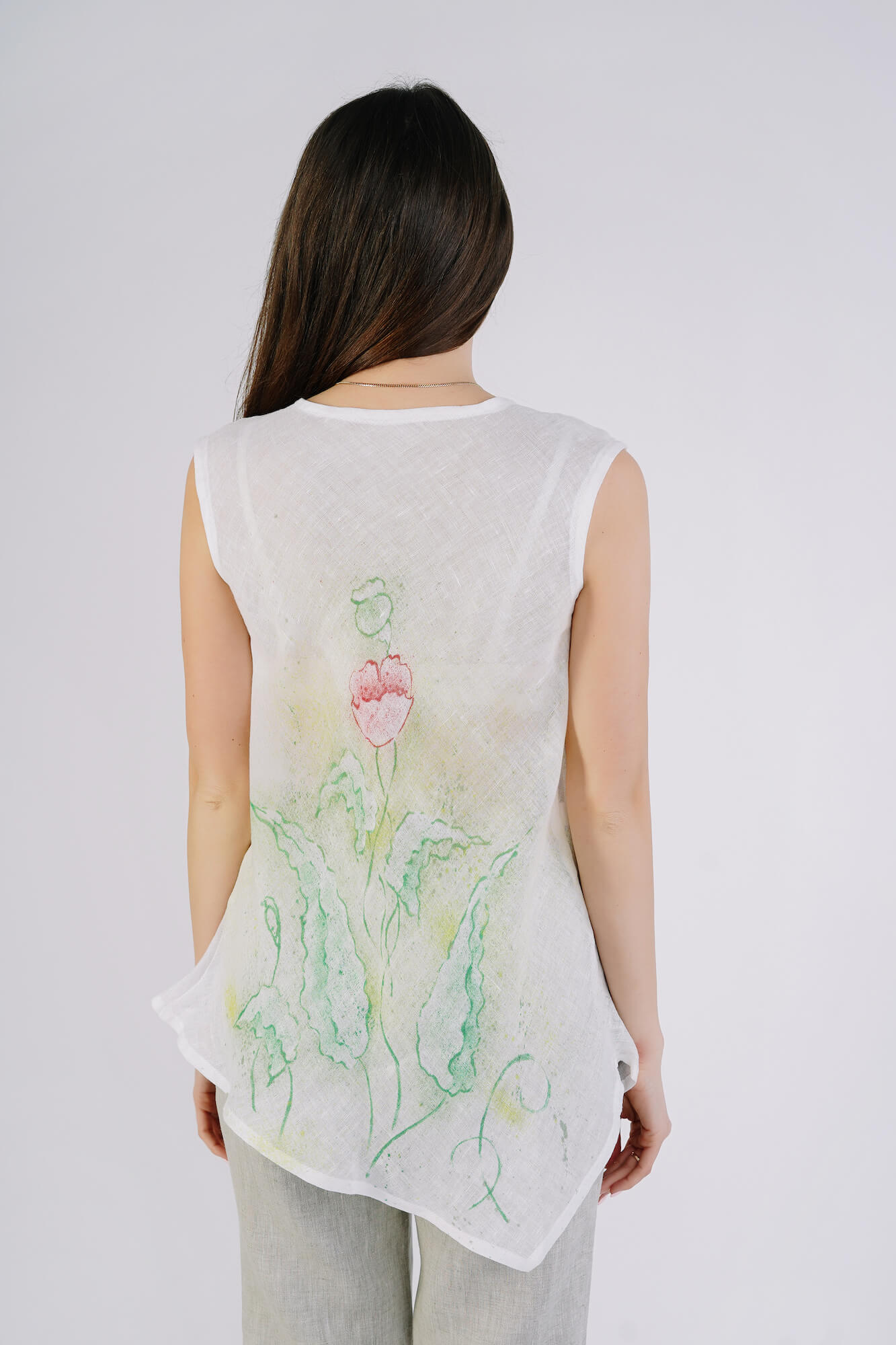 Hand-Painted Women's Blouse