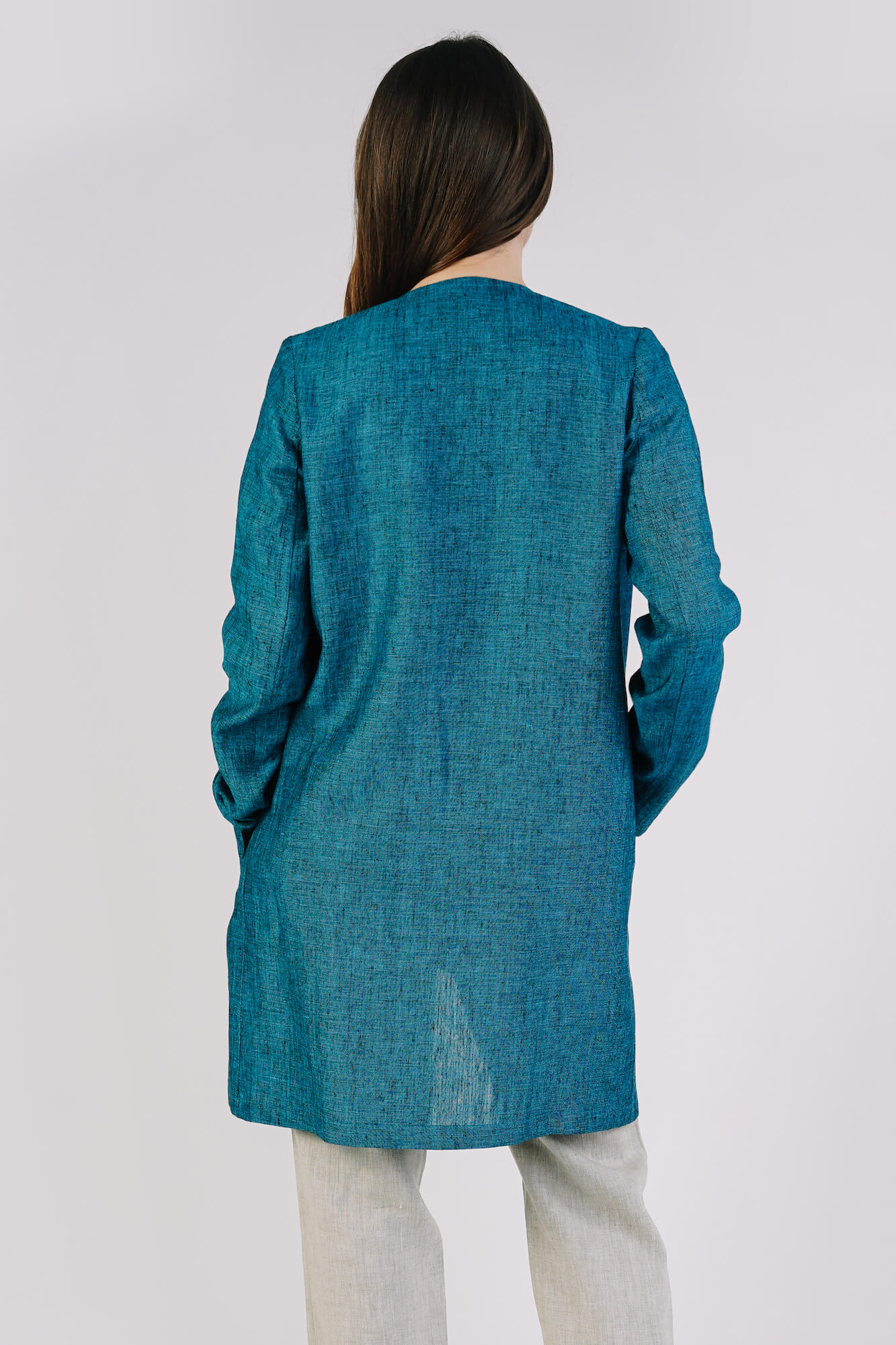 Elongated Straight Silhouette Women's Jacket