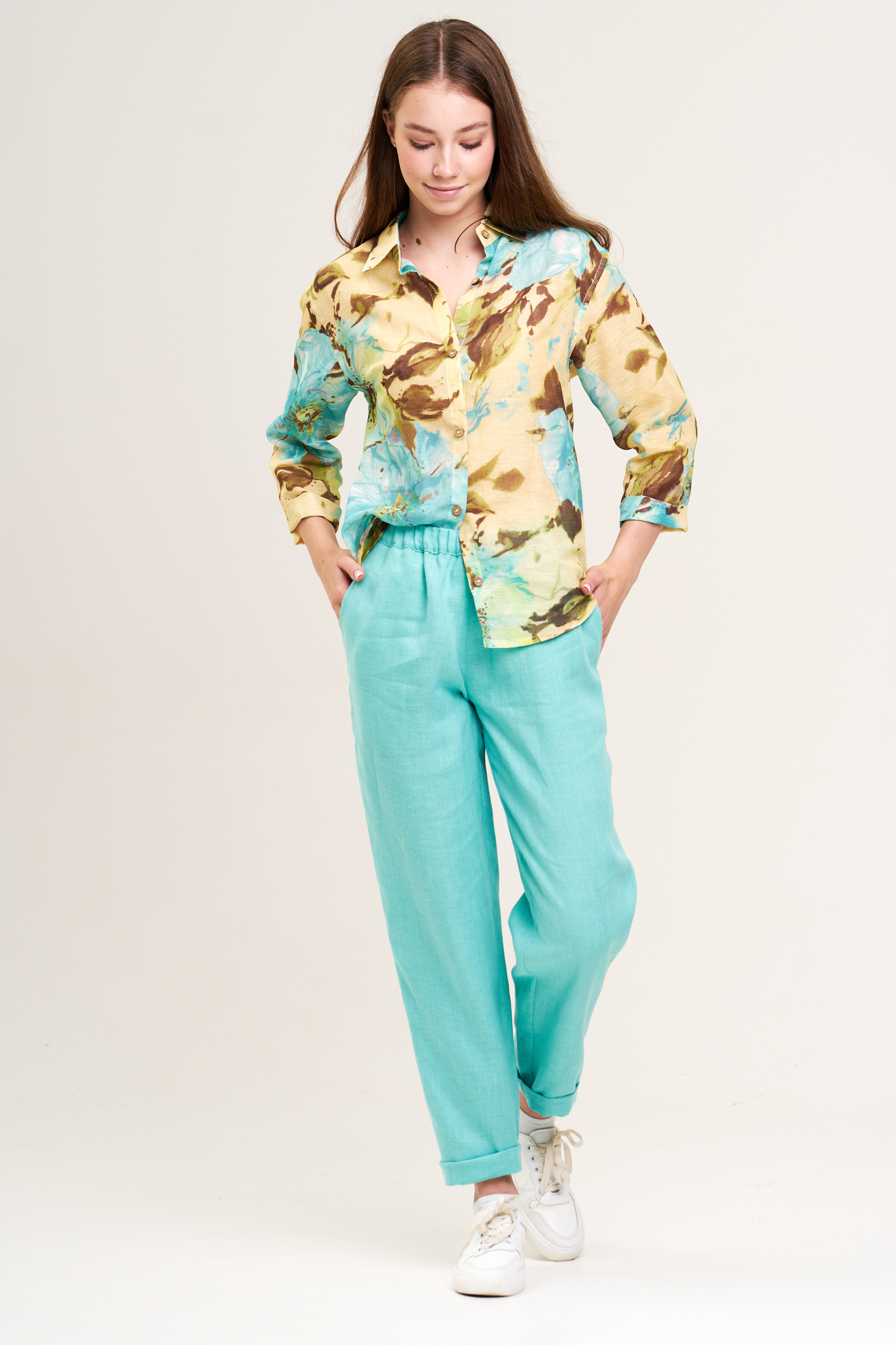 Women's Linen Narrowed Trousers